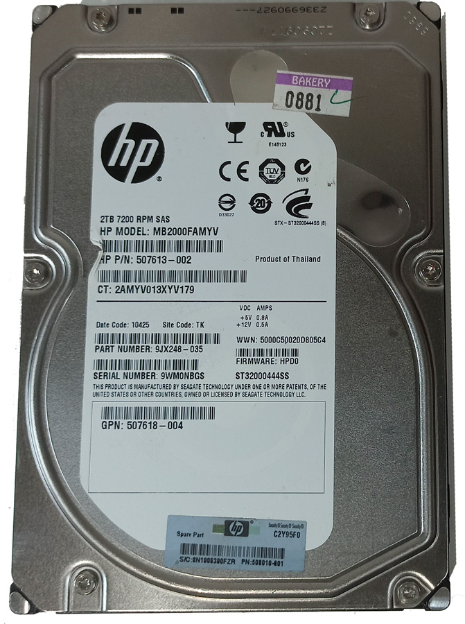 HPE ST32000444SS 2TB HDD 3.5" SAS-2 6GB/S 7.200 RPM 16MB CACHÉ - 507613-002 - Imagen 9