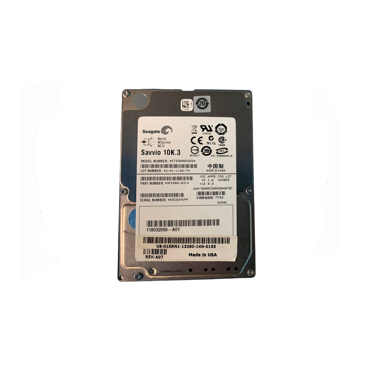 SEAGATE ST9300603SS 300GB HDD 2.5" SAS-2 6GB/S 10K 64MB - Imagen 2