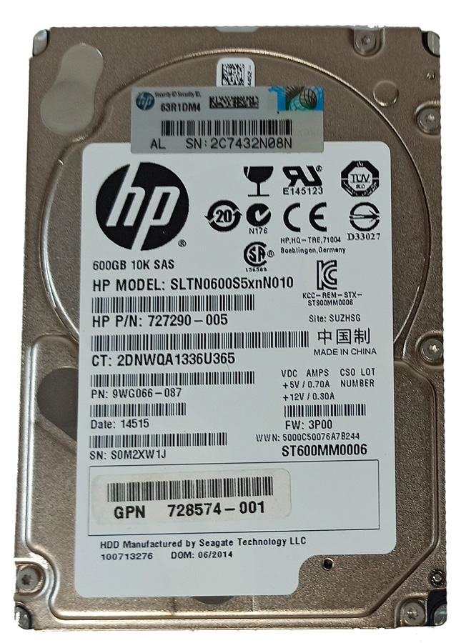 HPE ST600MM0006 600GB HDD 2.5" SAS-2 6GB/S 10K 64MB - 727290-005 / 9WG066-087 - Imagen 9