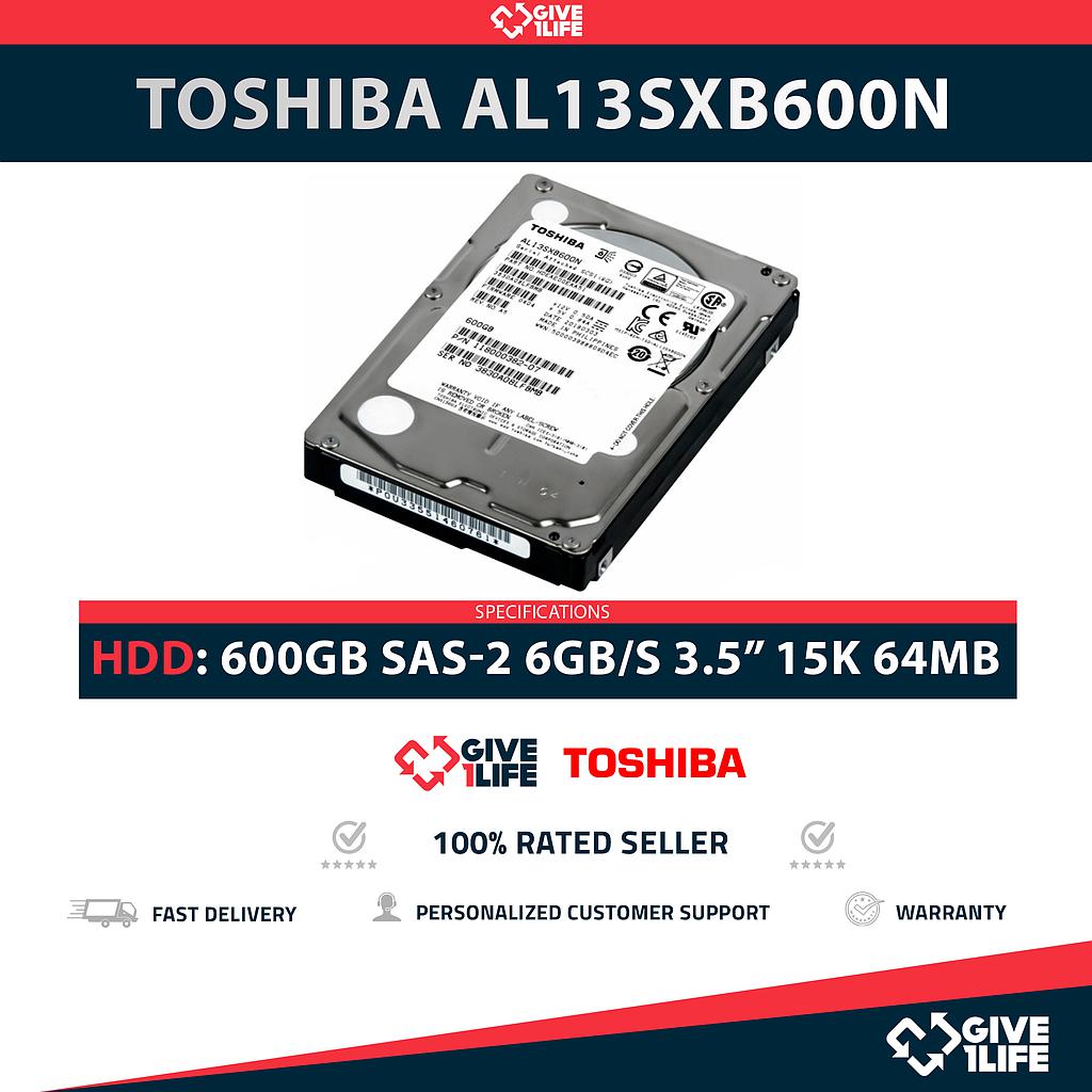 TOSHIBA AL13SXB600N 600GB HDD 2.5" SAS-2 6GB/S 15K 64MB