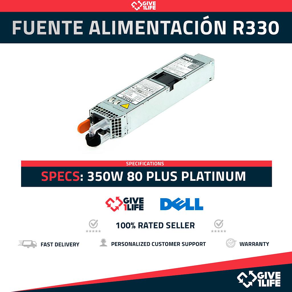Fuente de Alimentación 350W DELL DP/N: 09WR03 80 Plus Platinum for PowerEdge R330