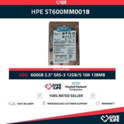 HPE ST600MM0018 600GB HDD 2.5" SAS-3 12GB/S 10K 128MB - 791436-001