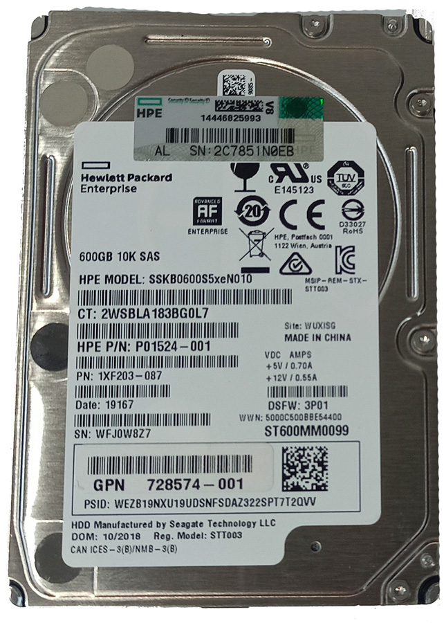 HPE ST600MM0099 600GB HDD 2.5" SAS-2 6GB/S 10K 256MB - P01524-001 - Imagen 9