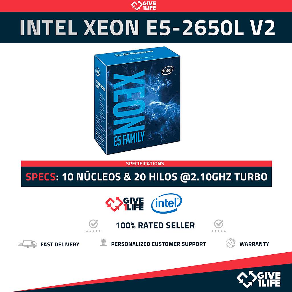 Intel Xeon E5-2650L V2 (10 Núcleos/20 Hilos) @2.10GHz Turbo Speed