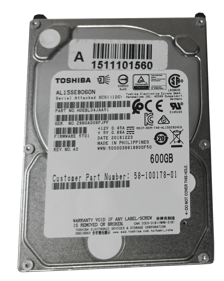 TOSHIBA AL15SEB060N 600GB HDD 2.5" SAS-3 12GB/S 10K 128MB CACHÉ - Imagen 2