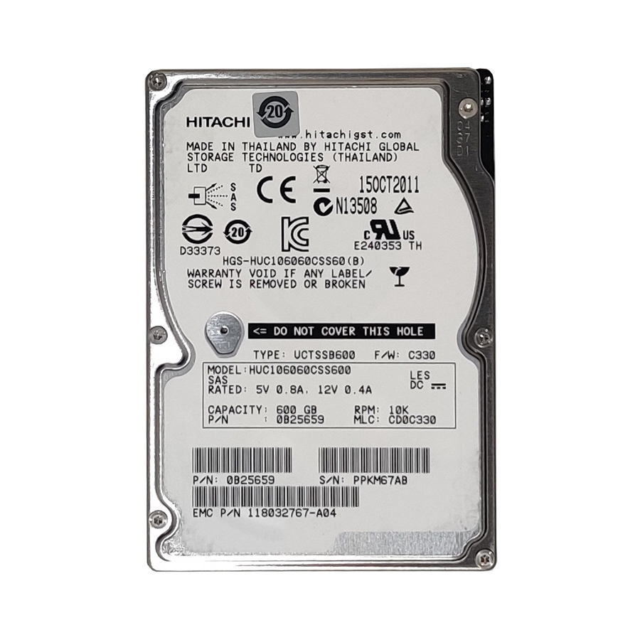 HITACHI HUC106060CSS600 600GB HDD 2.5" SAS-2 6GB/S 10K 64MB - Imagen 2