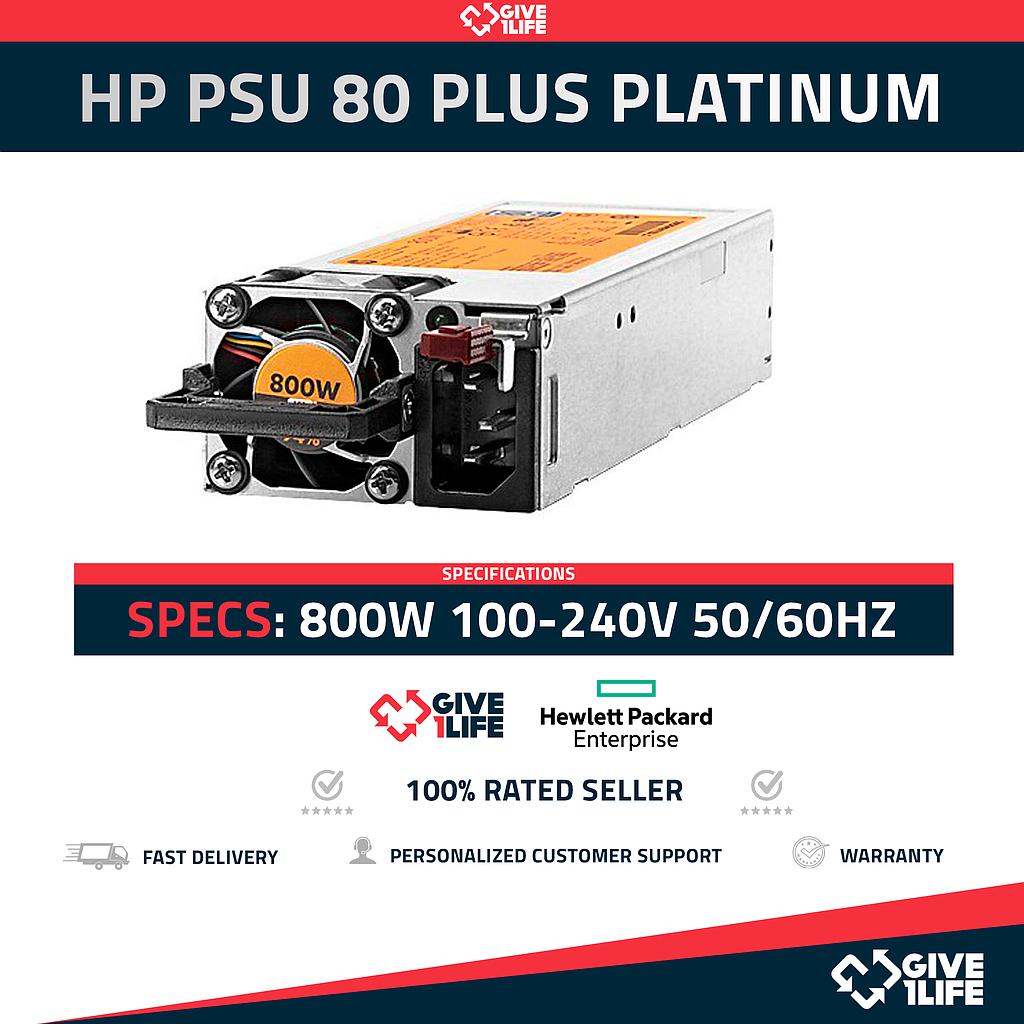 HPE 800W 80 PLUS FUENTE DE ALIMENTACION PARA HP G9