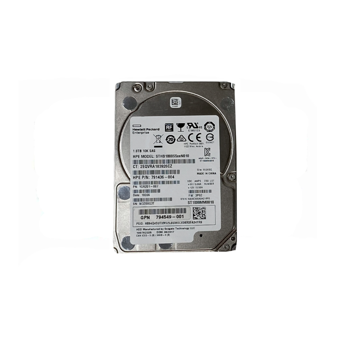HPE ST1800MM0018 SAS 2.5" 1.8TB 10K RPM SAS3 12GB/S 128MB 791436-004 - Imagen 2