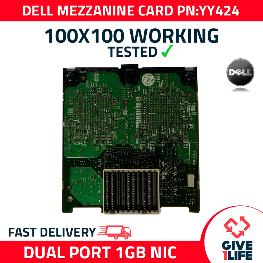 DELL PE BROADCOM 5708 DOBLE PUERTO 1GB NIC PCIe x4 TARJETA MEZZANINE PN: YY424
