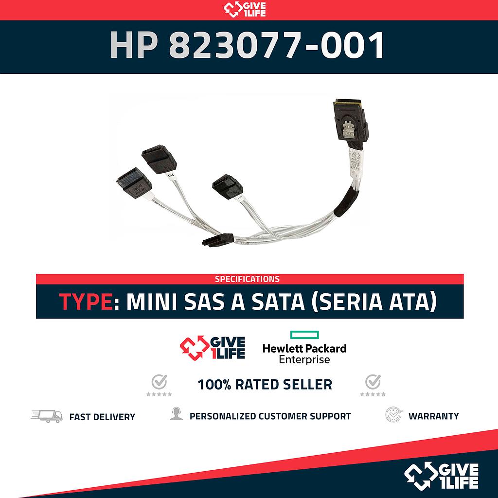 Cable Mini SAS a SATA (Serial ATA) HP 823077-001, 4 conectores
