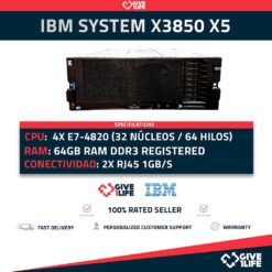 IBM System X3850 X5 4x E7-4820 (32 Núcleos / 64 Hilos) 64GB RAM ECC 2 PSU 2x1GB