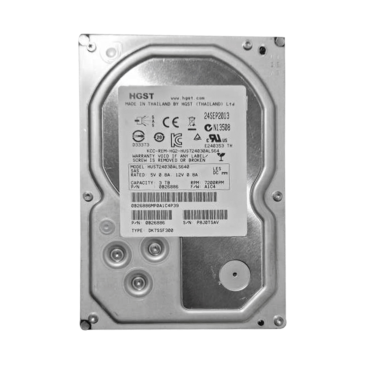 HITACHI HUS724030ALS640 3TB HDD 3.5" SAS-2 6GB/S 7.200 RPM 64MB CACHÉ - Imagen 2