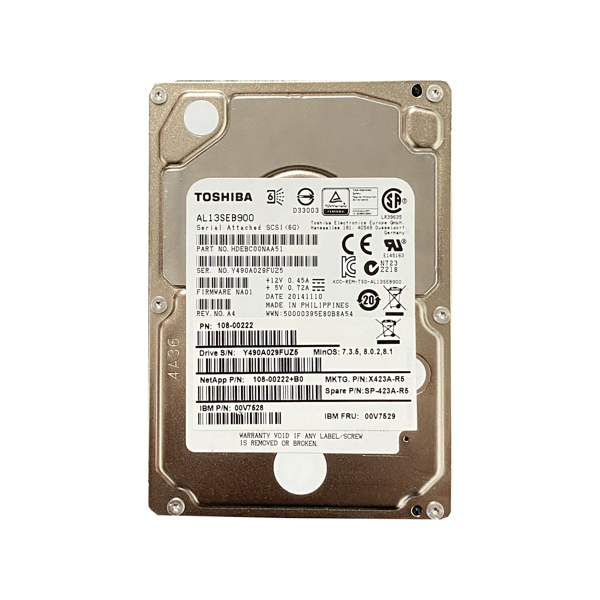 TOSHIBA AL13SEB900 900GB HDD 2.5" SAS-2 6GB/S 10K 64MB - Imagen 2