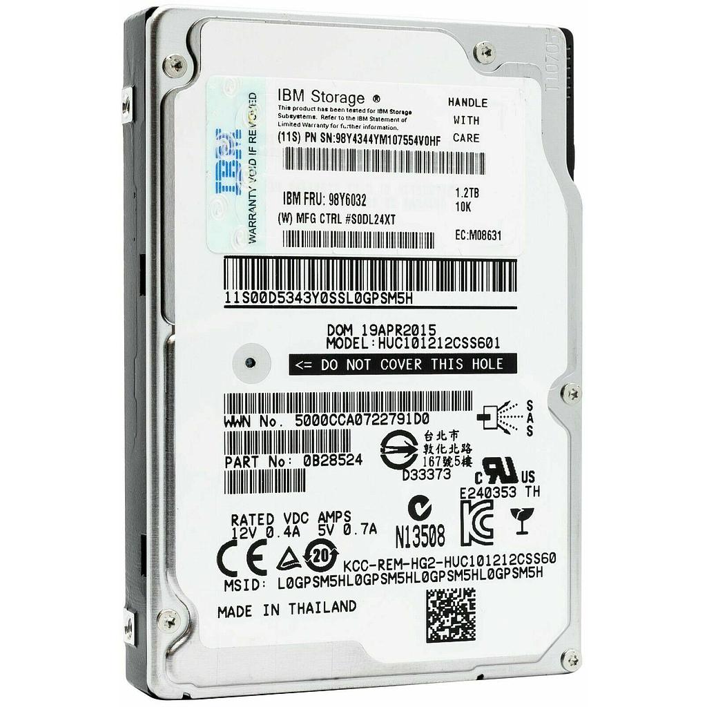 HITACHI HUC101212CSS601 1.2TB HDD 2.5" SAS-2 6GB/S 10K 64MB - Imagen 2