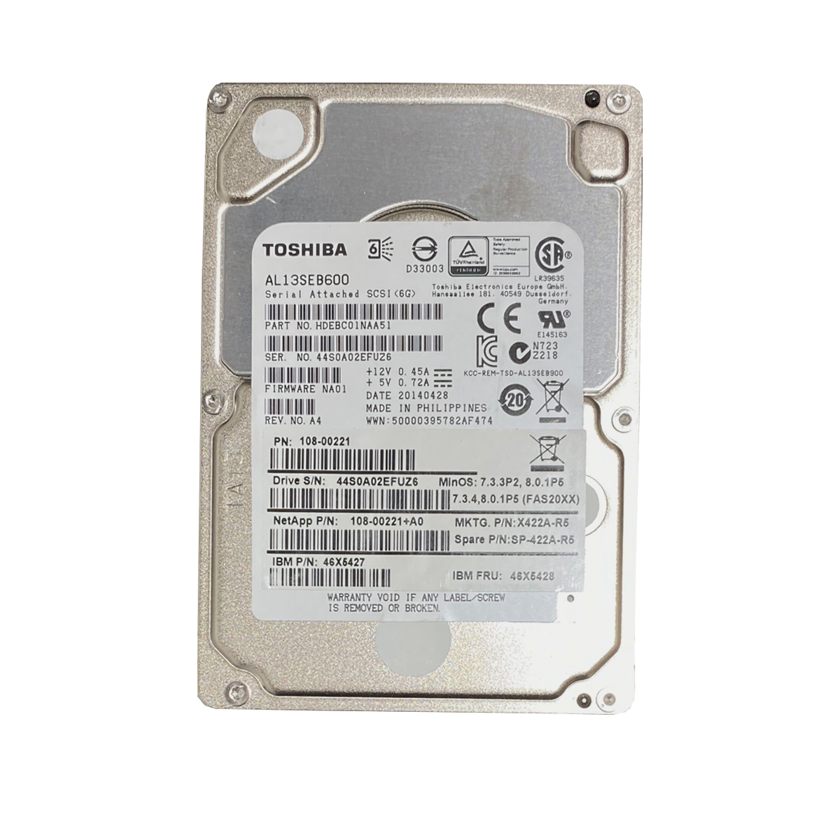 TOSHIBA AL13SEB600 600GB HDD 2.5" SAS-2 6GB/S 10K 64MB - Imagen 2