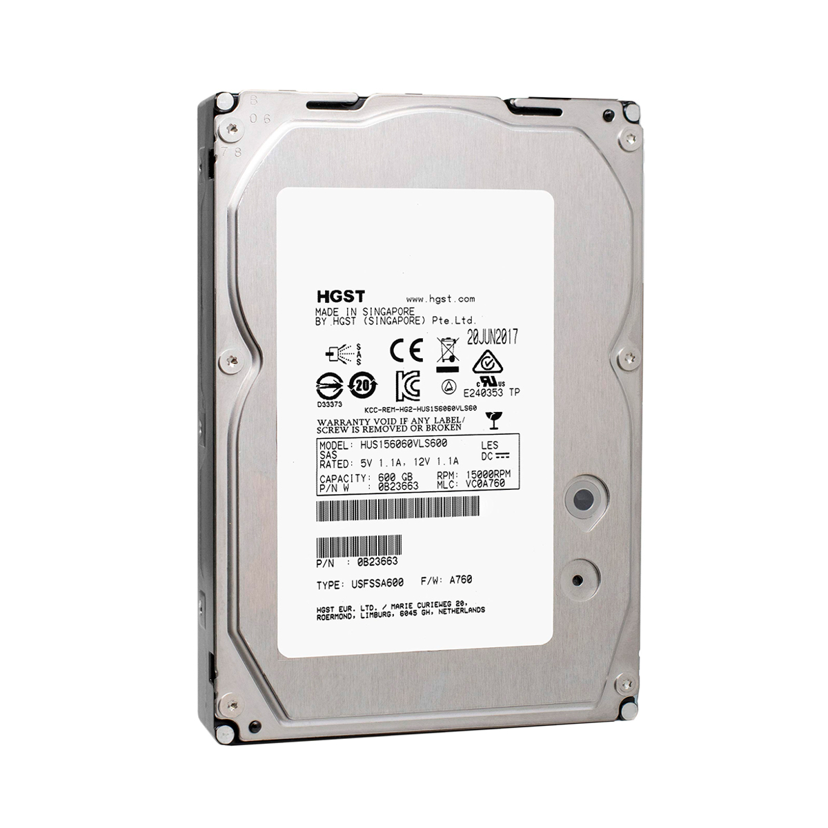 HUS156060VLS600 600GB HDD 3.5" SAS-2 6GB/S 15.000 RPM 64MB CACHÉ - Imagen 2