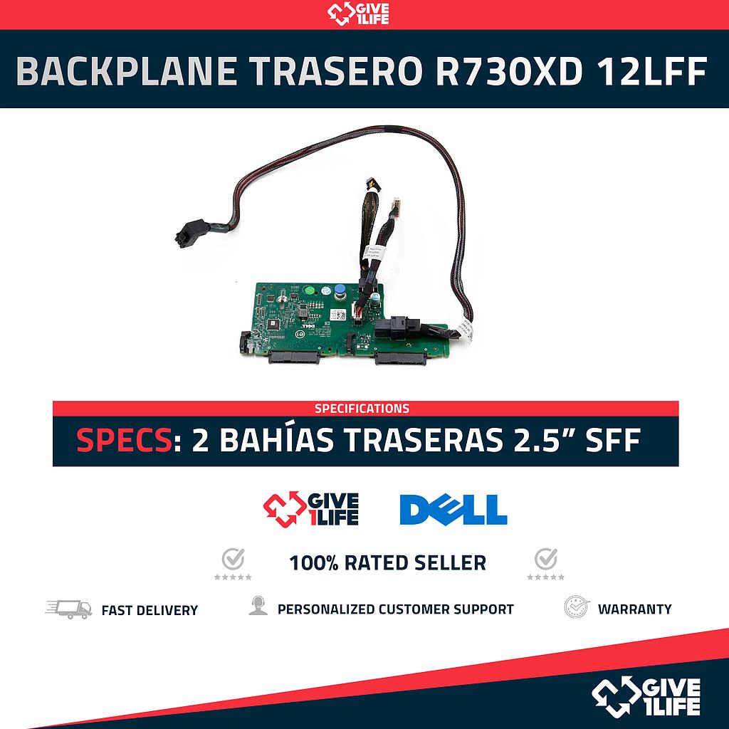 Dell 0NHDXG Backplane Trasero 2SFF 2 Bahías de 2.5" para R730XD 12LFF