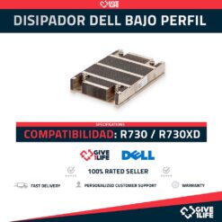 Disipador / Heatsink bajo Perfil para DELL PowerEdge R730/ R730XD PN:08K3F3