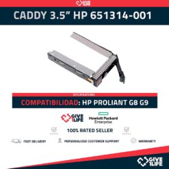 CADDY 3.5" HDD PARA HP Proliant G8 / G9 / G10 IC CHIP 651314-001