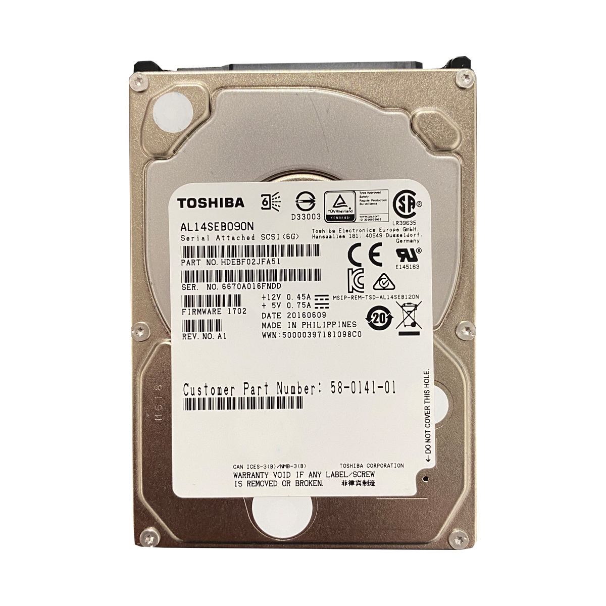 TOSHIBA AL14SEB090N 900GB HDD 2,5" SAS-2 6GB/S 10K 128MB - Imagen 2