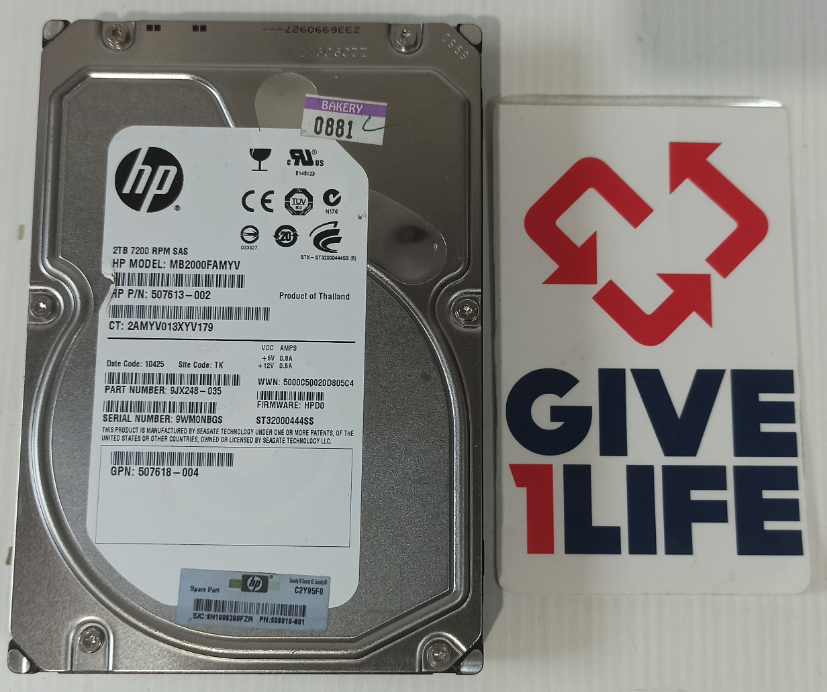 HPE ST32000444SS 2TB HDD 3.5" SAS-2 6GB/S 7.200 RPM 16MB CACHÉ - 507613-002 - Imagen 2