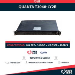 Quanta Computer Switch T3048-LY2R 48 Puertos SFP+ 10GB/S + 4 Puertos QSFP+ 40GB/S