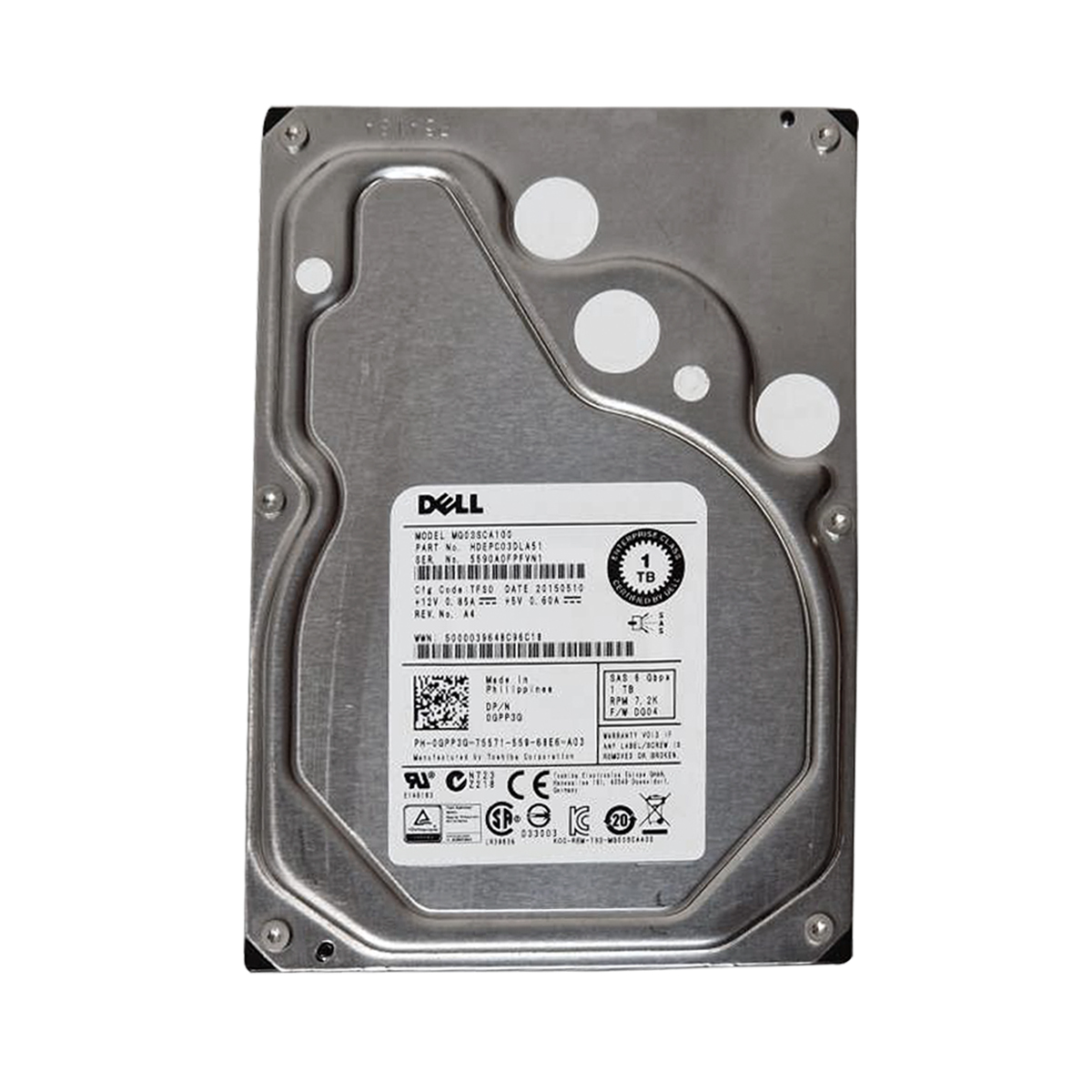 DELL MG03SCA100 1TB HDD 3.5" SAS-2 6GB/S 7.200 RPM 64MB CACHÉ - GPP3G - Imagen 2