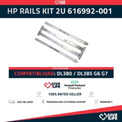 HP DL380 G6 G7 – DL385 G6 G7 – KIT DE RAILS 2U P.N: 616992-001