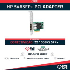 HP 546SFP+ DUAL PORT 10GB PCI X8 Adaptador de RED Perfil Largo  SFP+