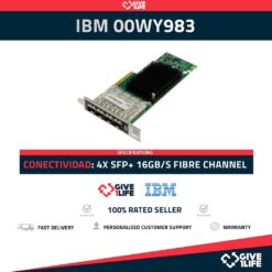 IBM 16GB QUAD PORT FIBRE CHANNEL ADAPTER PERFIL ALTO - PN:00WY983