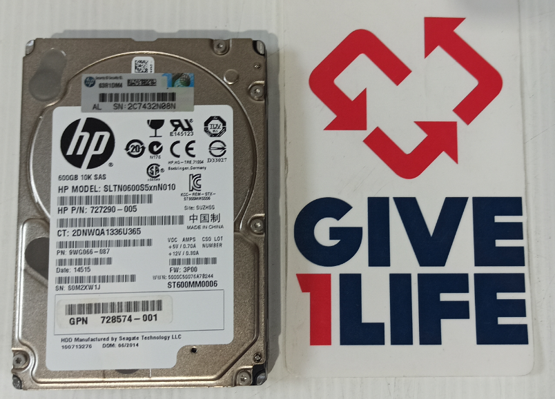 HPE ST600MM0006 600GB HDD 2.5" SAS-2 6GB/S 10K 64MB - 727290-005 / 9WG066-087 - Imagen 2